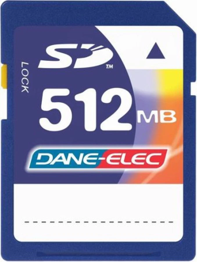 Dane-Elec SD 512 MB Secure Digital Card (DA-SD-0512-R) - Image 1 of 1