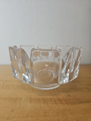Orrefors Suecia Cristal 7 1/4” Corona Cuenco Redondo Firmado 4384 Foto 1 de 4