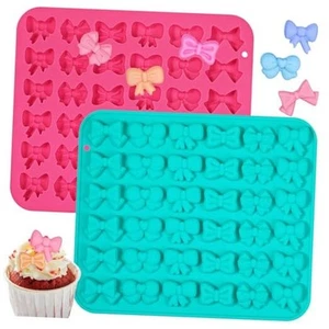  Bow Silicone Molds with 6 Different Shapes, 36-Cavity Bow Chocolate Fondant  - Picture 1 of 8