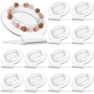 20 Pcs Acrylic Bracelet Displays Stands Jewelry Display Holder Clear Bangles ... - Picture 1 of 7