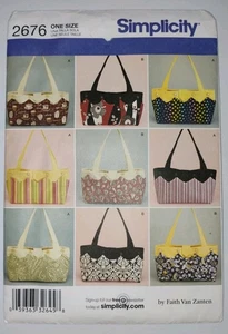 Simplicity Craft Pattern #2676 Handbags Purses Neatly CUT and Complete - Picture 1 of 2