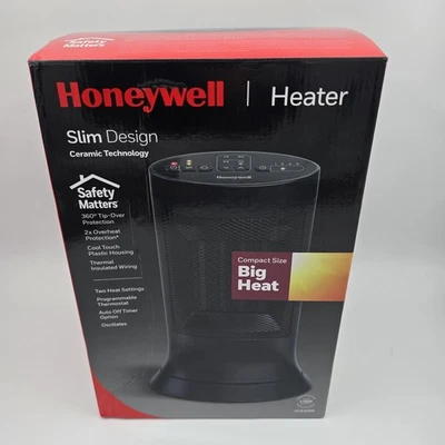 Calentador de torre de cerámica digital Honeywell diseño delgado negro - 1500 W HCE309B NUEVO EN CAJA Foto 1 de 4