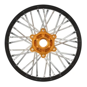 1/4 Pro-Spec Aluminum V2 Bead Rear Wheel Assembled Black/Gold Promoto-MX PRO2... - Picture 1 of 6