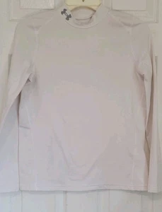 Under Armour Cold Gear Fitted Mock Neck White Layer Shirt Youth XL - Picture 1 of 4