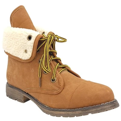 Dirty Laundry Women Raeven Fleece Lined Combat Boots Size US 7.5 Chamois Brown - Image 1 of 4