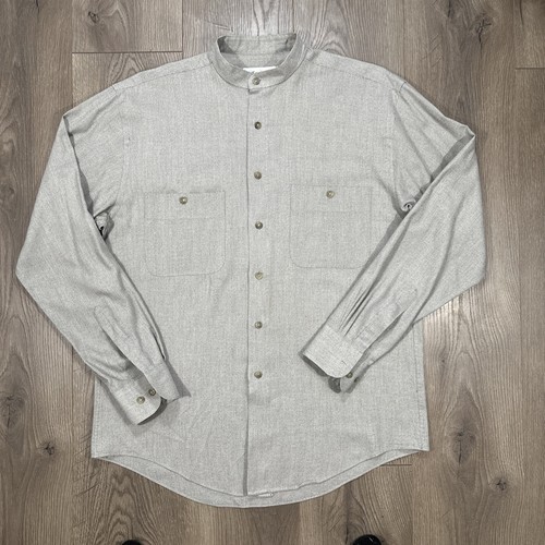 SAINT LAURENT (YSL) Camicia uomo Yves Saint Laurent taglia 15 media 34 35 YSL tessuto colletto mandarino BELLA