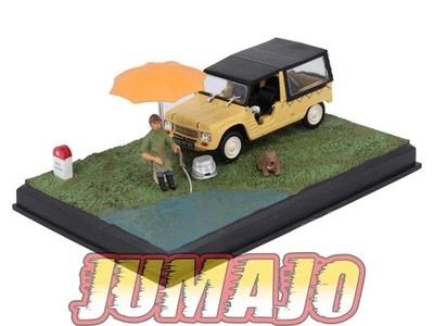 NB23 Voiture IXO 1/43 Diorama Route bleue CITROEN Mehari La pêche à la ligne - Photo 1/4