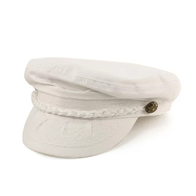 SK Hat Shop Para hombres Verano Algodón Pescador Griego Marinero Violinista Conductor Sombrero Fla... Foto 1 de 4