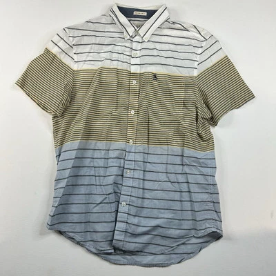 Camisa masculina slim fit Penguin By Munsingwear Heritage tamanho grande listrada multicolor - Imagem 1 de 4