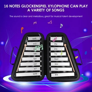 16 Keys Glockenspiel 16-Note Aluminum Plate Xylophone Early Educational - Picture 1 of 6