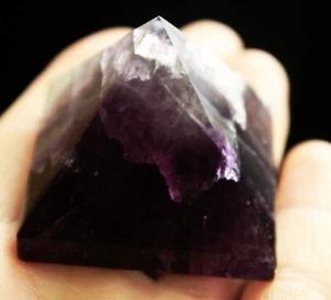 73g NATURAL PRETTY Bright-coloured FLUORITE CRYSTAL Pyramid HEALING - Picture 1 of 8