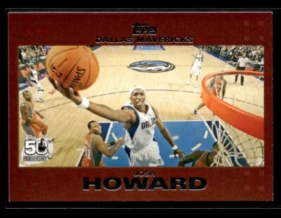 Josh Howard 2007-08 Topps #97 cobre/50 Dallas Mavericks Foto 1 de 2