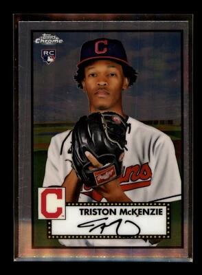 2021 Topps Chrome Platinum Anniversary #8 Triston McKenzie RC Cleveland Indians - Image 1 of 2