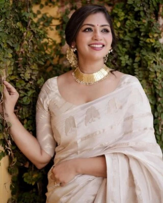 Дизайнерский сари блузка Южной Индии свадебный шелк сари свадьбы вечеринки Болливуд новый - Изображение 1 из 4