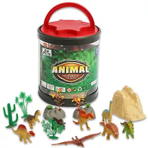 24 PIEZAS Plástico Dinosaurio Animales Modelo Niños Juguetes Figuras Juego Cupcake Topper - Imagen 1 de 5