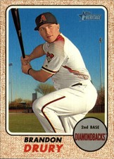 2017 Topps Heritage Arizona Diamondbacks Baseball Card #122 Brandon Drury