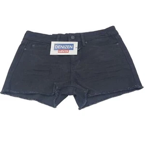 Denizen From Levis Girls Low Rise Shortie Size 7 Black Shorts New With Tags - Picture 1 of 5