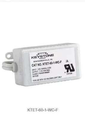 Keystone KTET-60-1-WC-F Halogen Low Voltage Transformer Ballast -sealed - Image 1 of 4