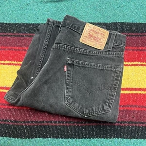 VTG Levi's 550 33x33 Measured  (36x36 Tag) Relaxed Fit Black Wash Denim Jeans - Picture 1 of 11