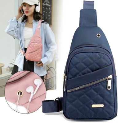 Mujeres Bolso de Hombro Bolso Bandolera Exterior Pecho Bolso Cartera Bandolera Bolso de Viaje Regalo Foto 1 de 4