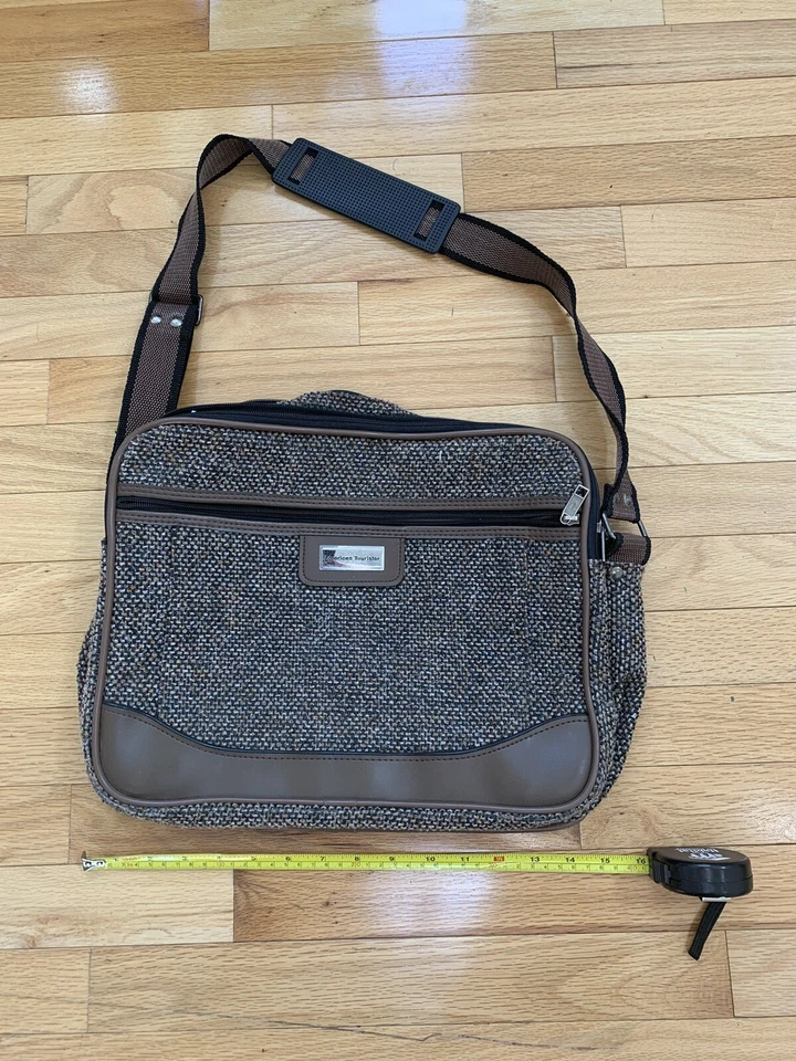 American Tourister Carry on Bag Luggage Laptop Tweed Knit Strap - Image 1 of 2