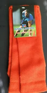 Calcetín deportivo Russell #RTS00AS mezcla acrílico naranja quemado talla S - Imagen 1 de 3