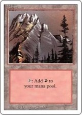 Mountain x4 Revised MtG NM (pictured)