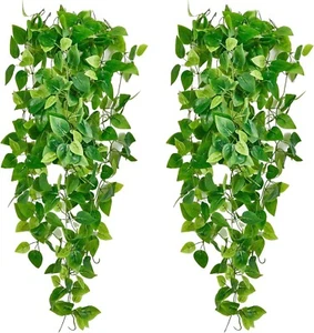 Hanging Plants Artificial Vines (2pcs) for Room Decor Ivy Greenery Garlands - Picture 1 of 7