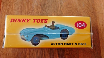 Norev Editions Dinky Toys 104 Aston Martin DB3S AZUL Reproducción NUEVO Foto 1 de 3