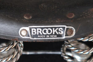 BROOKS B33 SPRUNG SADDLE BLACK & CHROME LEATHER 1950'S/60'S A INDIA MADE CLASSIC