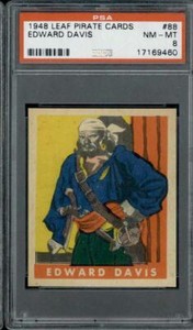 1948 Leaf Pirate Cards #88 Edward Davis PSA 8