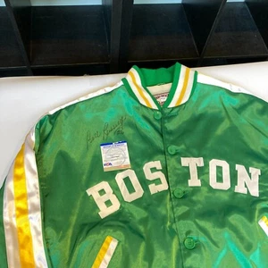 Bill Russell Signed 1956 Mitchell & Ness Boston Celtics Jacket PSA DNA COA - Picture 1 of 7