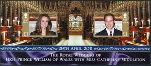 Isle of Man 2011, MS Hochzeit Prinz William, Catherine Middleton MNH, Mi Bl-79 - Bild 1 von 1