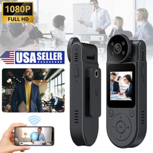 1080P Portable Camcorder Mini Police Body Camera HD 180° Video Audio Recorder· - Picture 1 of 25