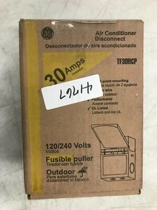 GE Fused AC Disconnect Outdoor Switch Air Conditioner 30Amp 120/240V TF30RCP - Picture 1 of 5
