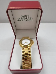 Reloj de Cuarzo Paolo Diseñado por Paolo Gucci 483Y *Raro Vintage* Auténtico - Imagen 1 de 15