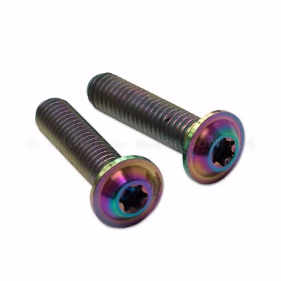 2x Ducati Panigale 1199 S, R Cilindro Maestro de Freno Arco Iris Titanio Abrazadera Tornillo Foto 1 de 2