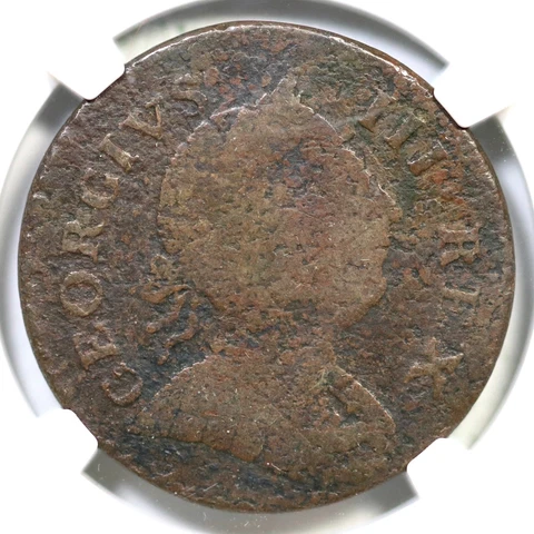1771 Vlack 2-71A R-4 NGC VG Details Machin's Mills Half Penny Colonial Coin 1/2p Cover