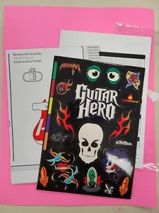 Guitar Hero Wii Activision Guitar Stickers w/ Instructions In Plastic - Picture 1 of 2