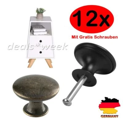 12 Stück Möbelknöpfe Schrankknöpfe Schubladenknöpfe Rund Metall Knöpfe Knauf DE - Bild 1 von 4