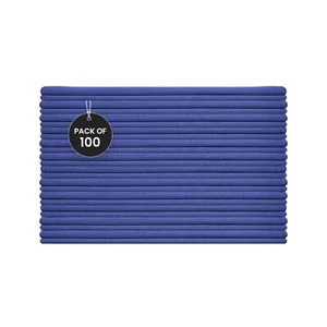 Premium Industrial Shop Rags, Cleaning Towels Blue Wiping Cloth - Pack of 100 - Picture 1 of 9