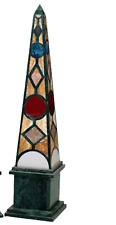 12" green Marble Obelisk malachite Pietra Dura Inlay home decor room