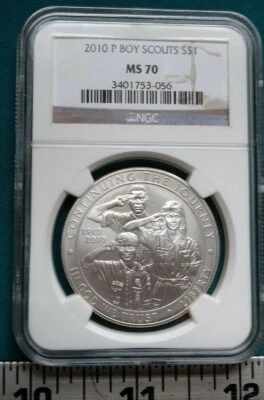 2010 P Boy Scouts $1 NGC MS 70 #2011 - Image 1 of 4