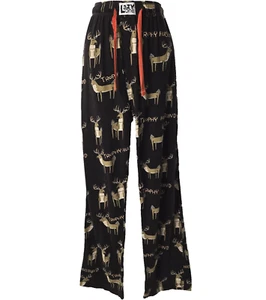 Lazy One Trophy Husband Pants L Men Lounge Sleep Pajama Pants Deer Hunt POCKETS - Picture 1 of 9