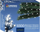 The Christmas Workshop 86330 1000 Bright White LED Chaser Christmas Lights / or