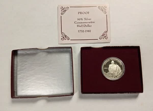 1982-S Washington Commemorative Half Dollar - Silver Proof 50¢ Piece - Picture 1 of 10