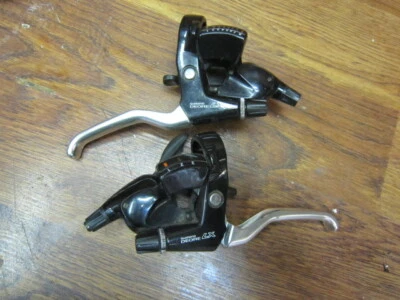 VINTAGE SHIMANO LX ST-M565 3 x 8 SPEED TRIPLE TRIGGER SHIFTER BRAKE LEVER SET - Image 1 of 4