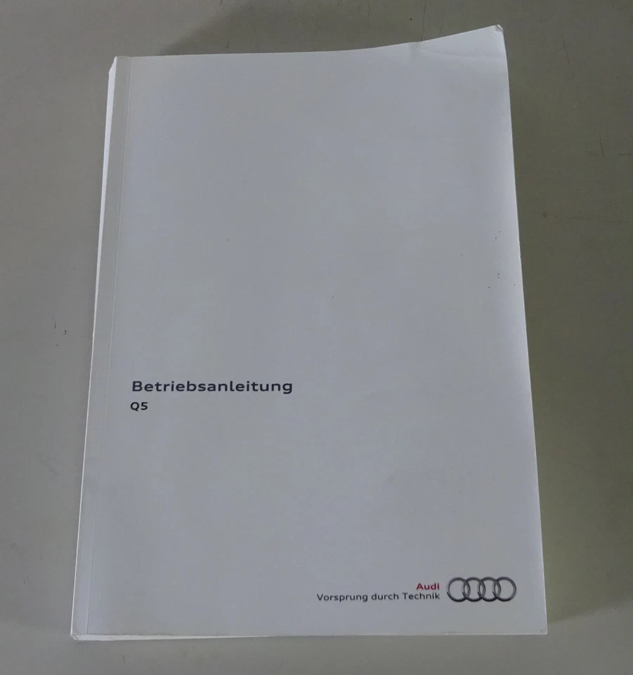 Betriebsanleitung / Handbuch Audi Q5 + Q5 Hybrid Quattro Stand 08/2016 - Bild 1 von 1