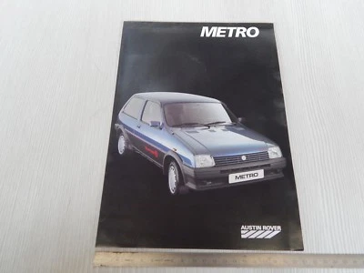 DEPLIANT ORIGINALE AUSTIN ROVER MG METRO TURBO E NORMALI BROCHURE PROSPEKT - Immagine 1 di 4
