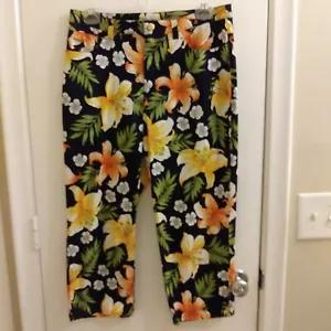 RALPH Ralph Lauren Tropical Print Nwot Pant SZ 8 - Picture 1 of 3